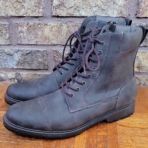 Dockers Men’s Size 10 Brown Lace-Up Combat Boots Like New Condition